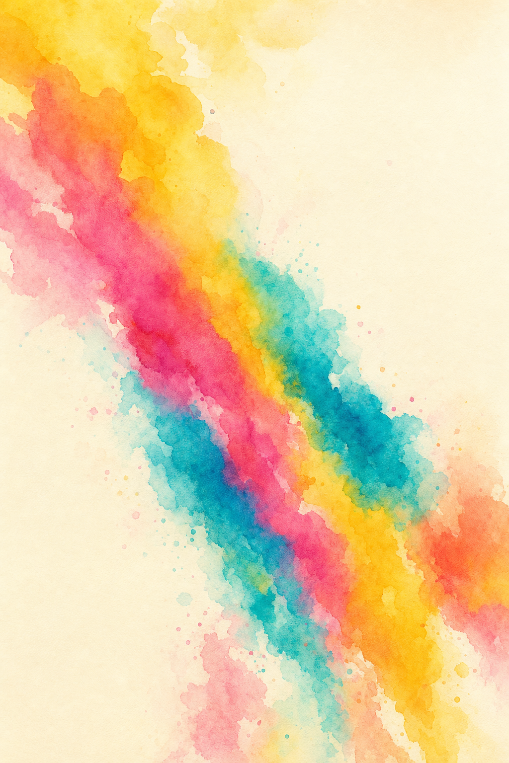 Chroma Cascade — reverse coloring page watercolor background