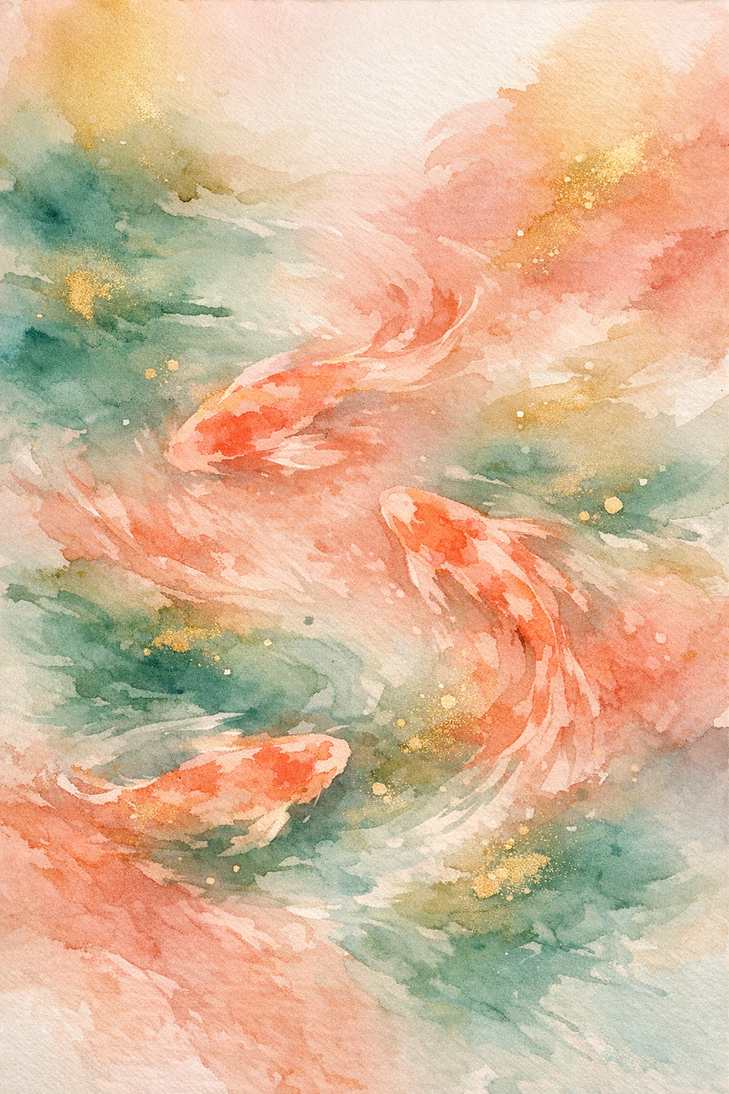 Dancing Currents watercolor background preview