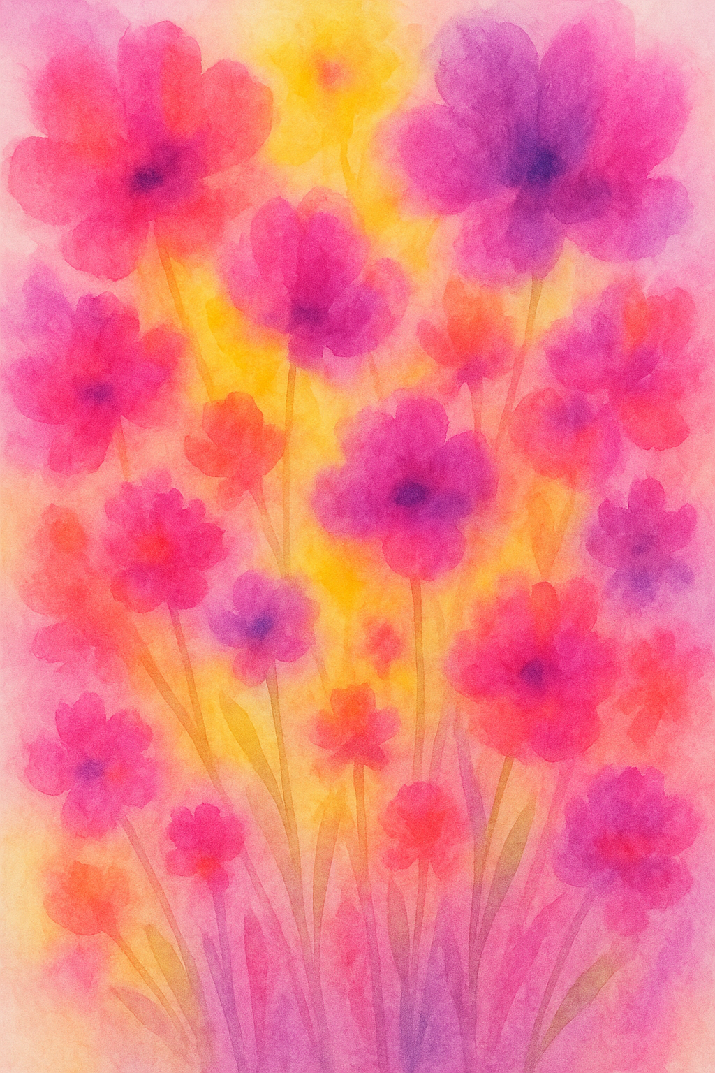 Floral Reverie watercolor background preview