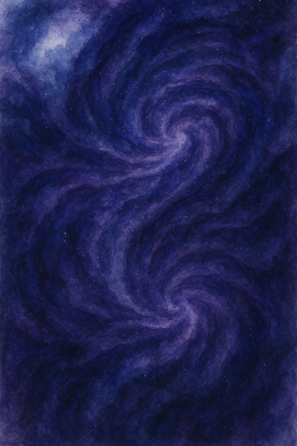 Galactic Whispers — reverse coloring page watercolor background