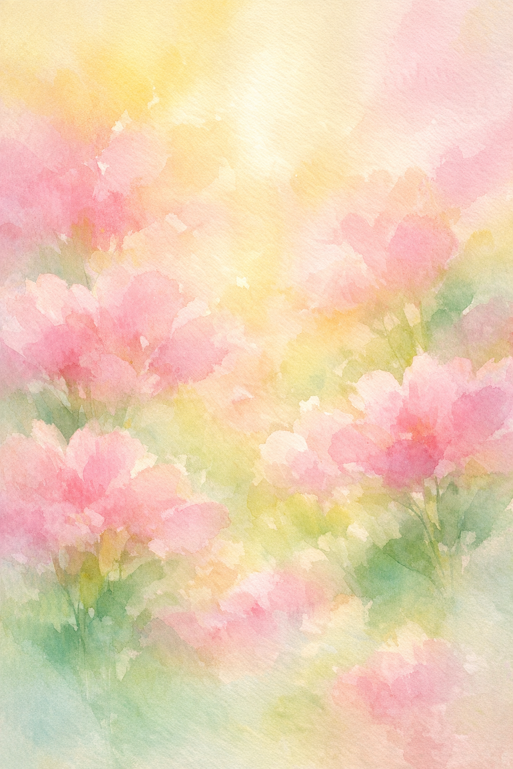Luminous Blooms — reverse coloring page watercolor background