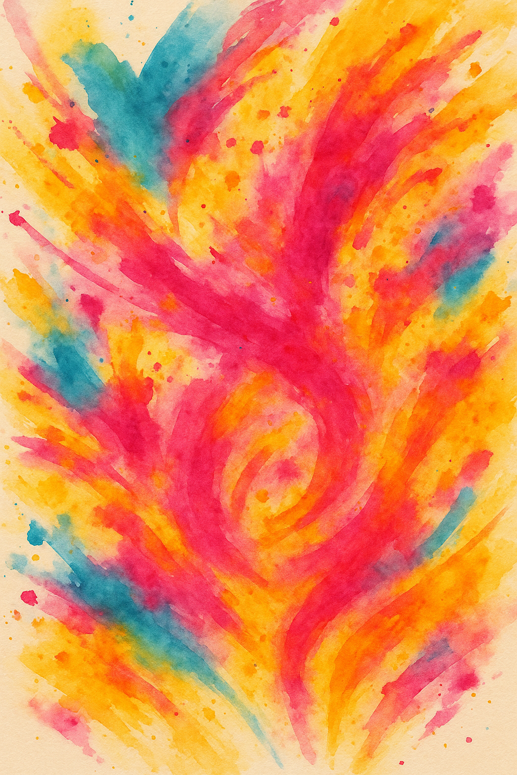 Vibrant Festive Burst — reverse coloring page watercolor background